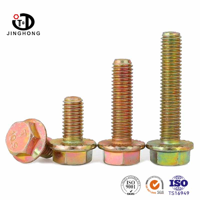 Parafuso de flange hexágono de zinco colorido