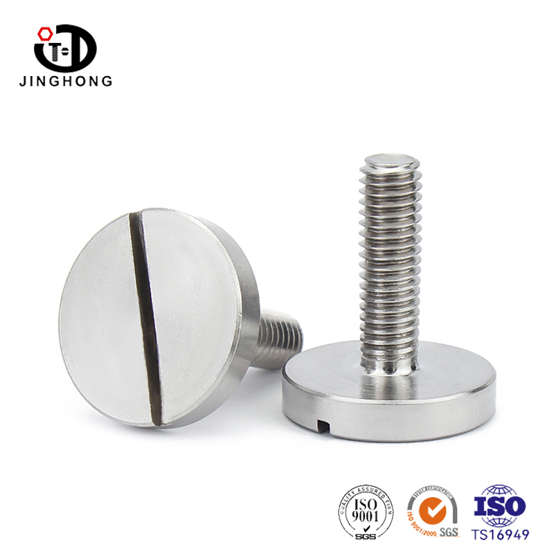 Parafuso com fenda de cabeça redonda de cabeça chata