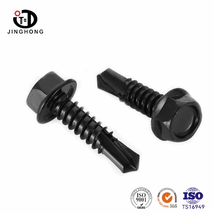 Flange hexágono Black Self Tapping Drilling parafuso