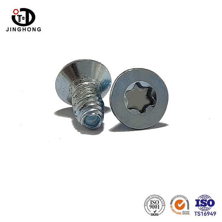Torx parafuso de dente triangular da cabeça plana